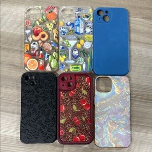 Assorted Phone Cases - Black, Red, Blue, Multicolor
